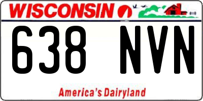 WI license plate 638NVN