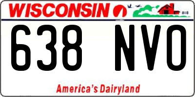 WI license plate 638NVO
