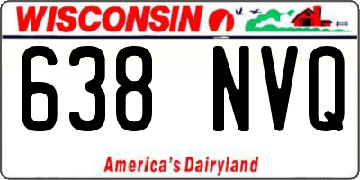 WI license plate 638NVQ