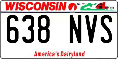 WI license plate 638NVS