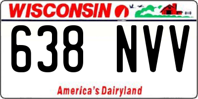 WI license plate 638NVV