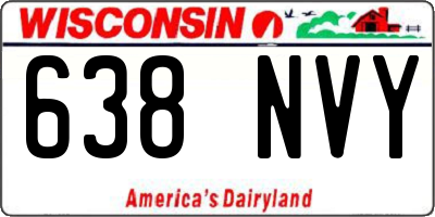 WI license plate 638NVY