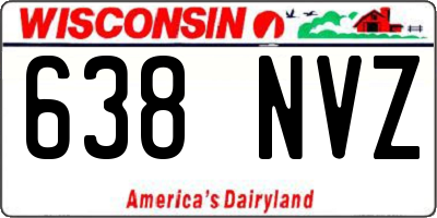 WI license plate 638NVZ