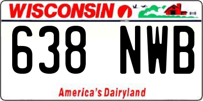 WI license plate 638NWB