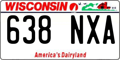 WI license plate 638NXA