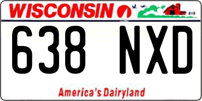 WI license plate 638NXD