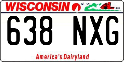 WI license plate 638NXG