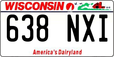 WI license plate 638NXI