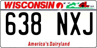 WI license plate 638NXJ