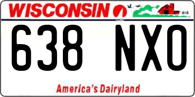 WI license plate 638NXO