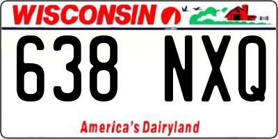 WI license plate 638NXQ