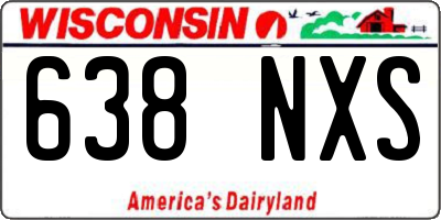 WI license plate 638NXS