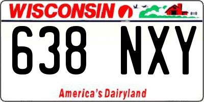 WI license plate 638NXY
