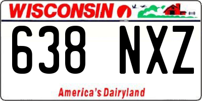 WI license plate 638NXZ