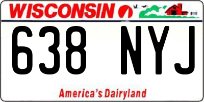 WI license plate 638NYJ