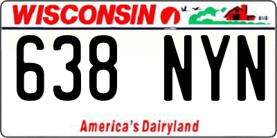 WI license plate 638NYN