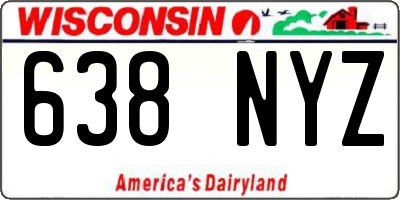 WI license plate 638NYZ