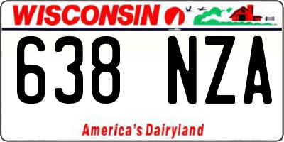 WI license plate 638NZA