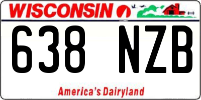 WI license plate 638NZB