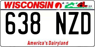 WI license plate 638NZD