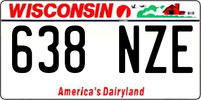 WI license plate 638NZE
