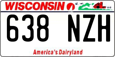 WI license plate 638NZH