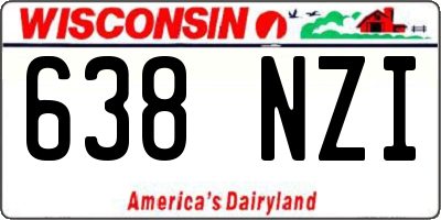 WI license plate 638NZI