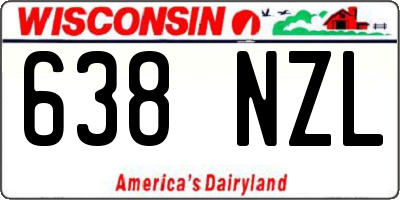 WI license plate 638NZL