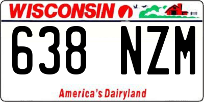 WI license plate 638NZM