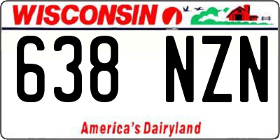 WI license plate 638NZN
