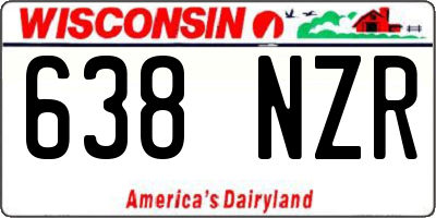 WI license plate 638NZR