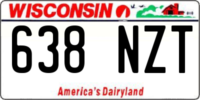 WI license plate 638NZT