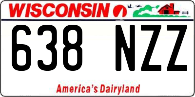 WI license plate 638NZZ