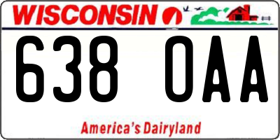 WI license plate 638OAA