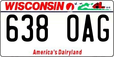 WI license plate 638OAG