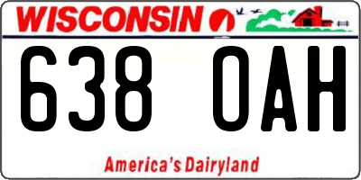WI license plate 638OAH