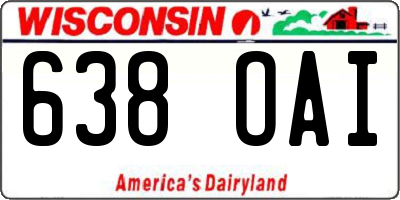 WI license plate 638OAI