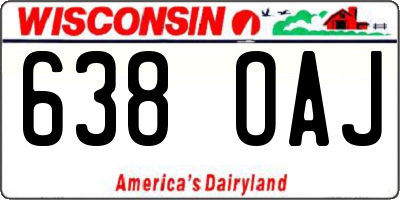 WI license plate 638OAJ