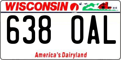 WI license plate 638OAL