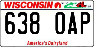 WI license plate 638OAP