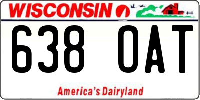 WI license plate 638OAT