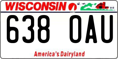 WI license plate 638OAU