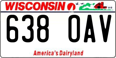 WI license plate 638OAV