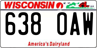 WI license plate 638OAW