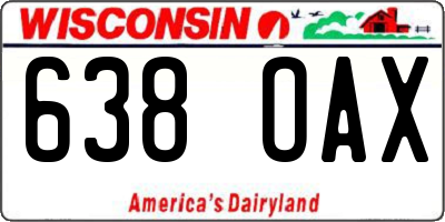 WI license plate 638OAX