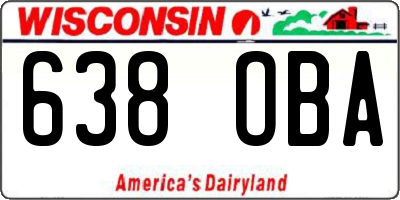 WI license plate 638OBA