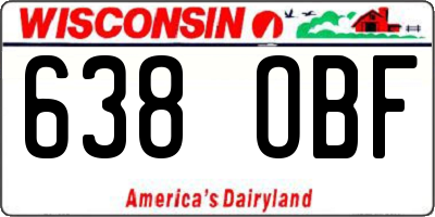 WI license plate 638OBF