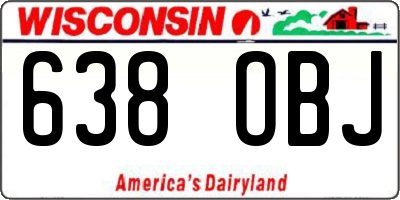 WI license plate 638OBJ