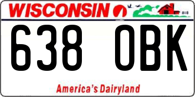 WI license plate 638OBK