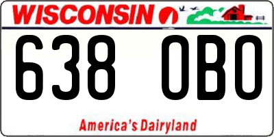 WI license plate 638OBO